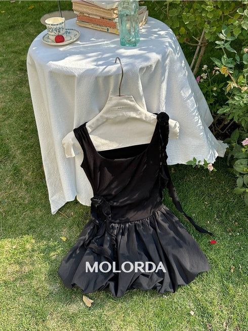 Ladies Stylist Sleeveless Mini Ballon Skirts Dress